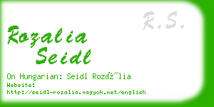 rozalia seidl business card